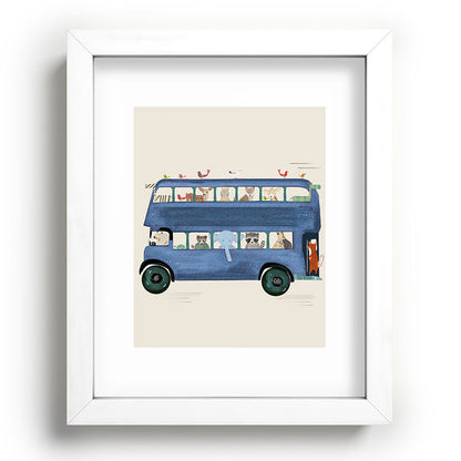 the big blue bus Framed Art Print Gallery Image 104