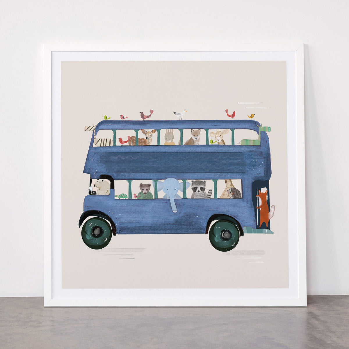 the big blue bus Framed Art Print Gallery Image 87