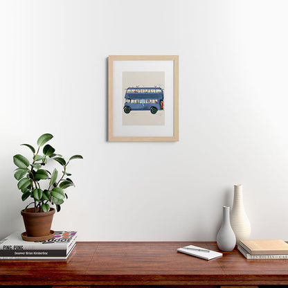 the big blue bus Framed Art Print Gallery Image 63