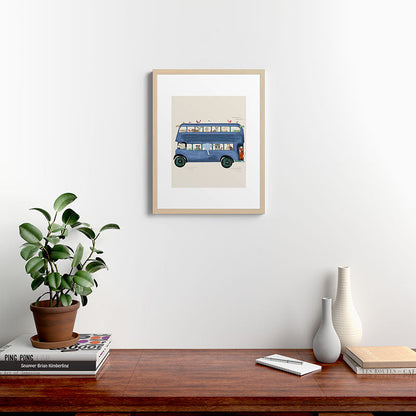 the big blue bus Framed Art Print Gallery Image 26