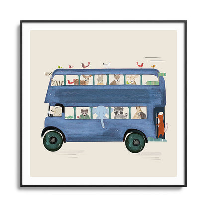 the big blue bus Framed Art Print Gallery Image 126