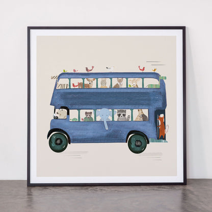the big blue bus Framed Art Print Gallery Image 11