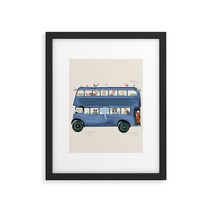 the big blue bus Framed Art Print Gallery Image 3