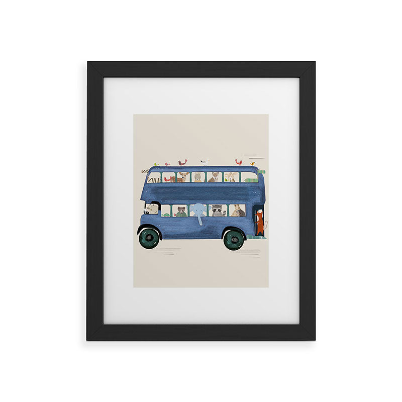 the big blue bus Framed Art Print Gallery Image 44