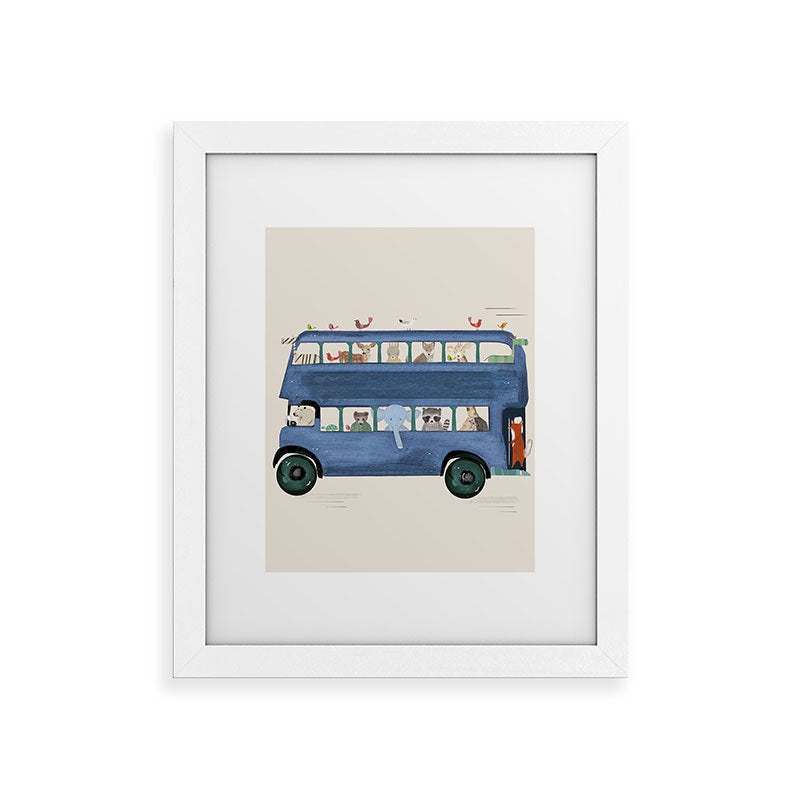 the big blue bus Framed Art Print Gallery Image 70