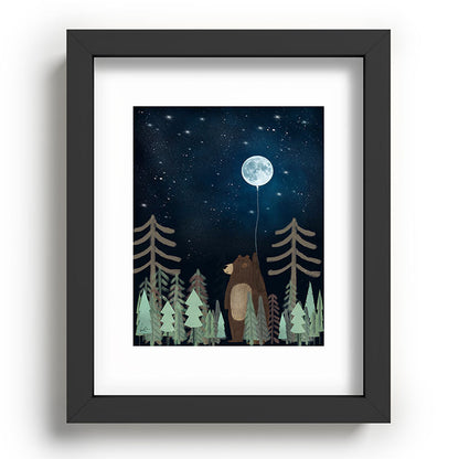 the moon balloon Framed Art Print Gallery Image 78