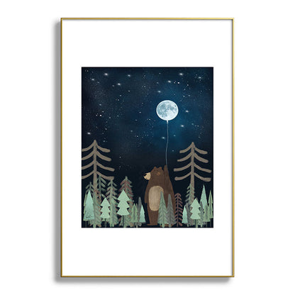 the moon balloon Framed Art Print Gallery Image 128