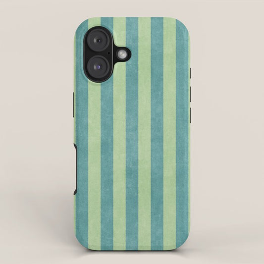 STRIPES - 005 - teal and green iPhone Case Gallery Image 1