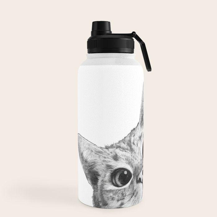 sneaky cat Water Bottle Gallery Image 5
