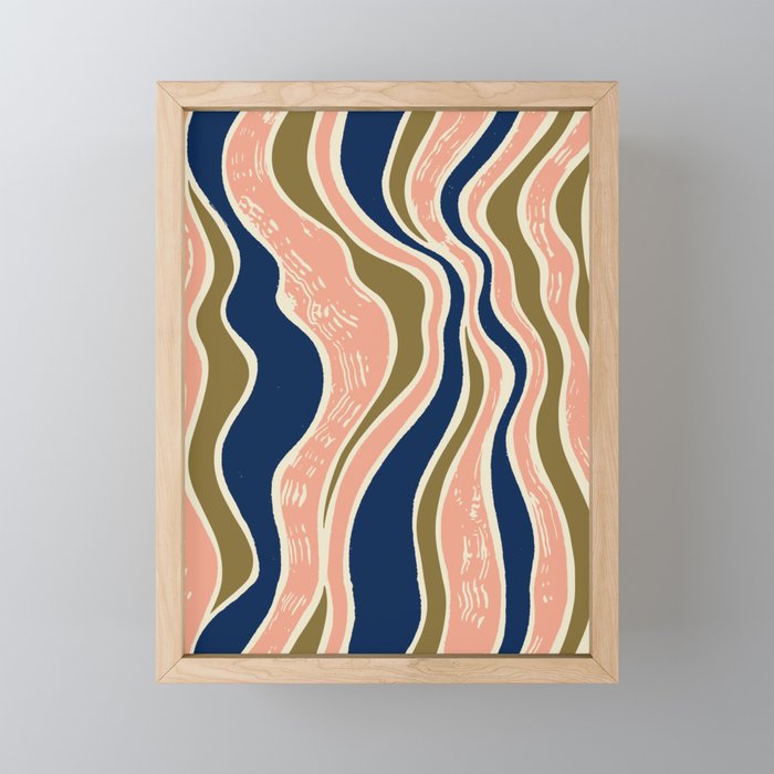 Earthy Rivers Cobalt Mini Art Print Gallery Image 1