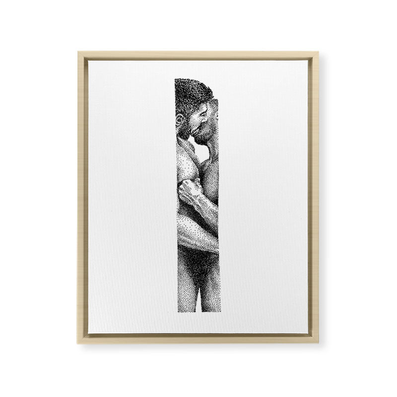 Kiss NOODDOOD Strip Framed Canvas Print Gallery Image 7