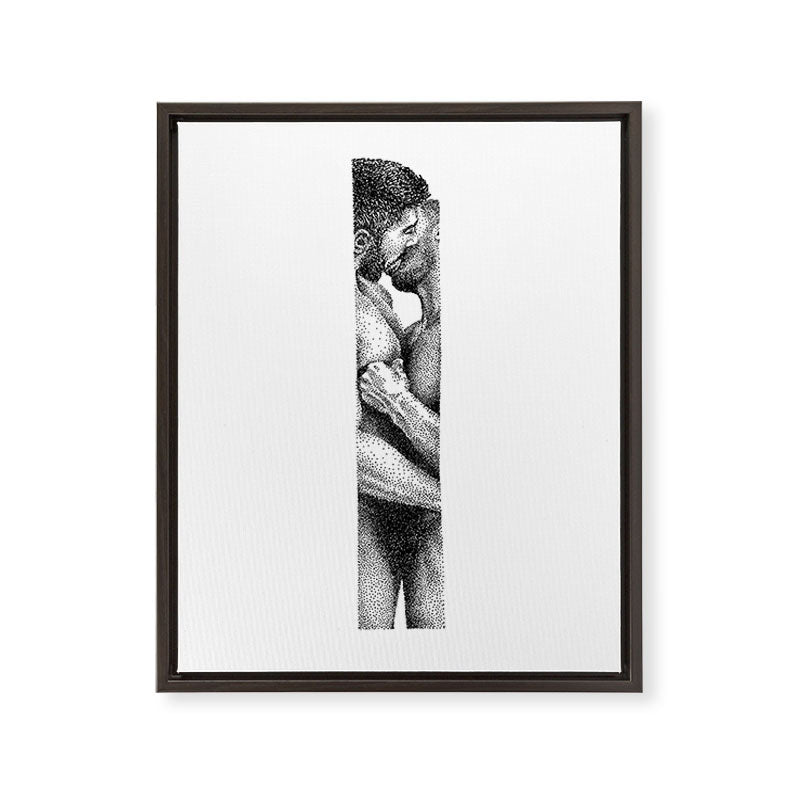 Kiss NOODDOOD Strip Framed Canvas Print Gallery Image 6