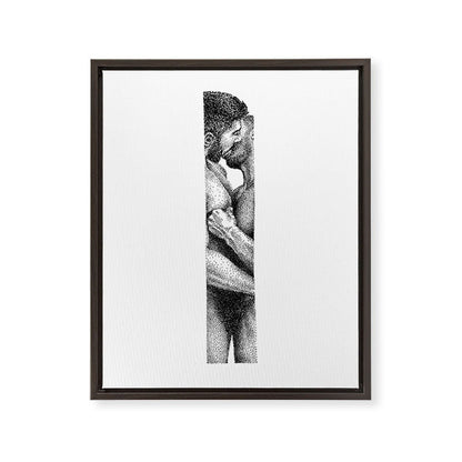 Kiss NOODDOOD Strip Framed Canvas Print Gallery Image 6