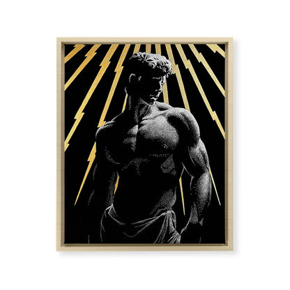 Strength of Zeus (Gold doesn't print shiny) Framed Canvas Print Gallery Image 8