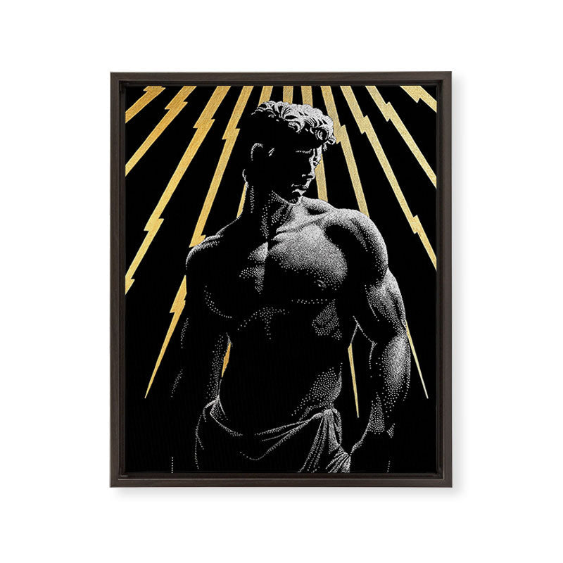 Strength of Zeus (Gold doesn't print shiny) Framed Canvas Print Gallery Image 6
