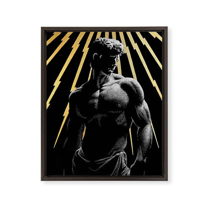 Strength of Zeus (Gold doesn't print shiny) Framed Canvas Print Gallery Image 5