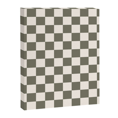 Checkerboard - Olive Green Canvas Print Gallery Image 5