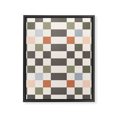 Fall Checkerboard Framed Canvas Print Gallery Image 1