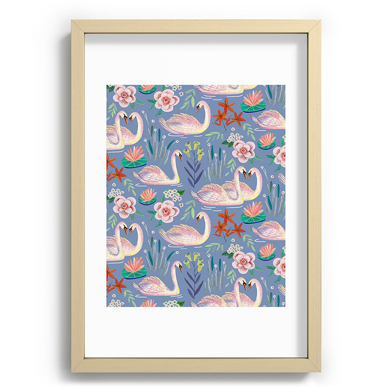 Swan Pattern Framed Art Print Gallery Image 97