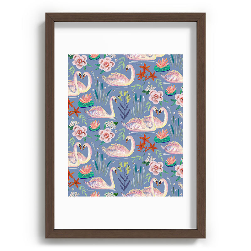 Swan Pattern Framed Art Print Gallery Image 89