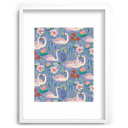 Swan Pattern Framed Art Print Gallery Image 107