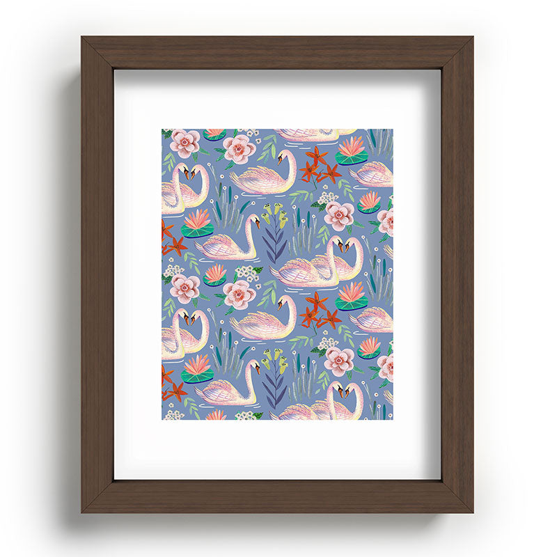 Swan Pattern Framed Art Print Gallery Image 88