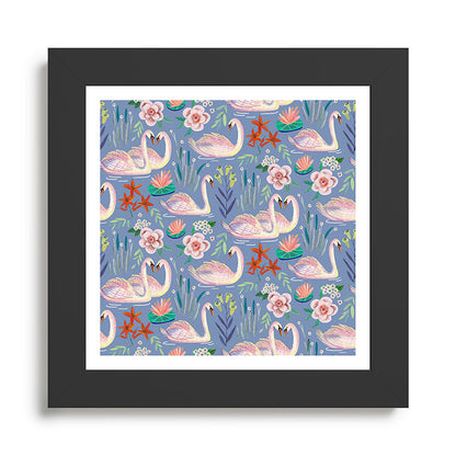 Swan Pattern Framed Art Print Gallery Image 46