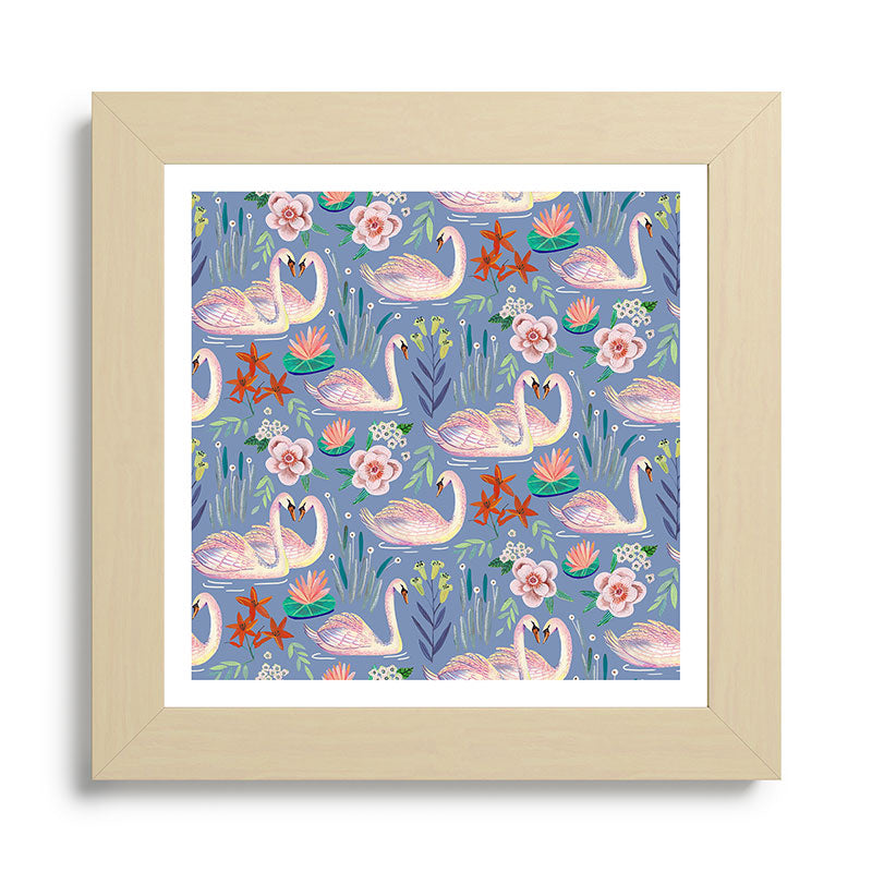 Swan Pattern Framed Art Print Gallery Image 68