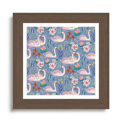 Swan Pattern Framed Art Print Gallery Image 57