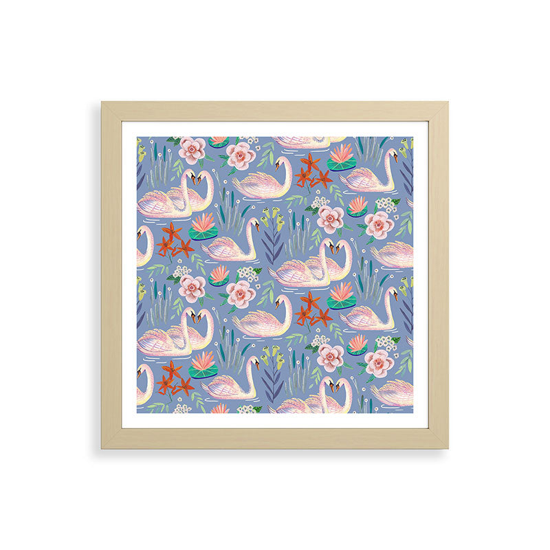 Swan Pattern Framed Art Print Gallery Image 71