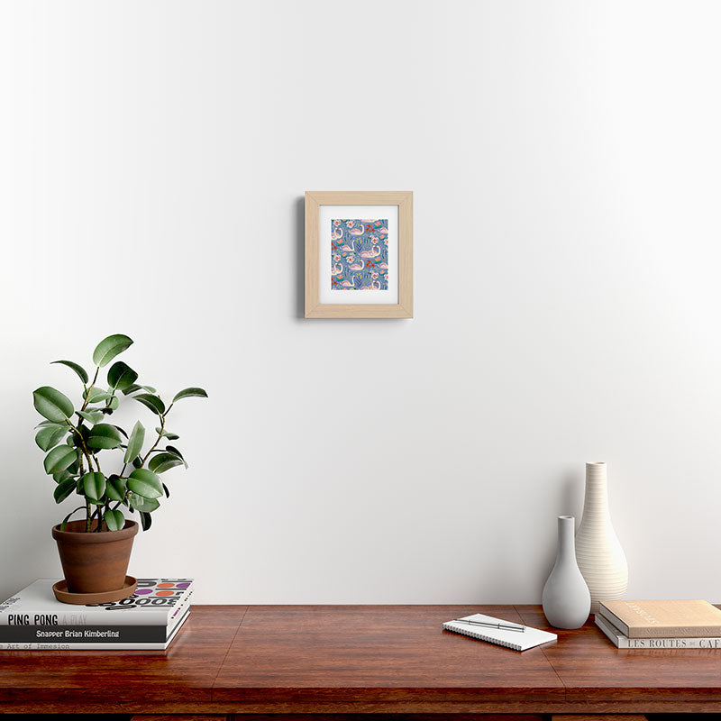 Swan Pattern Framed Art Print Gallery Image 59