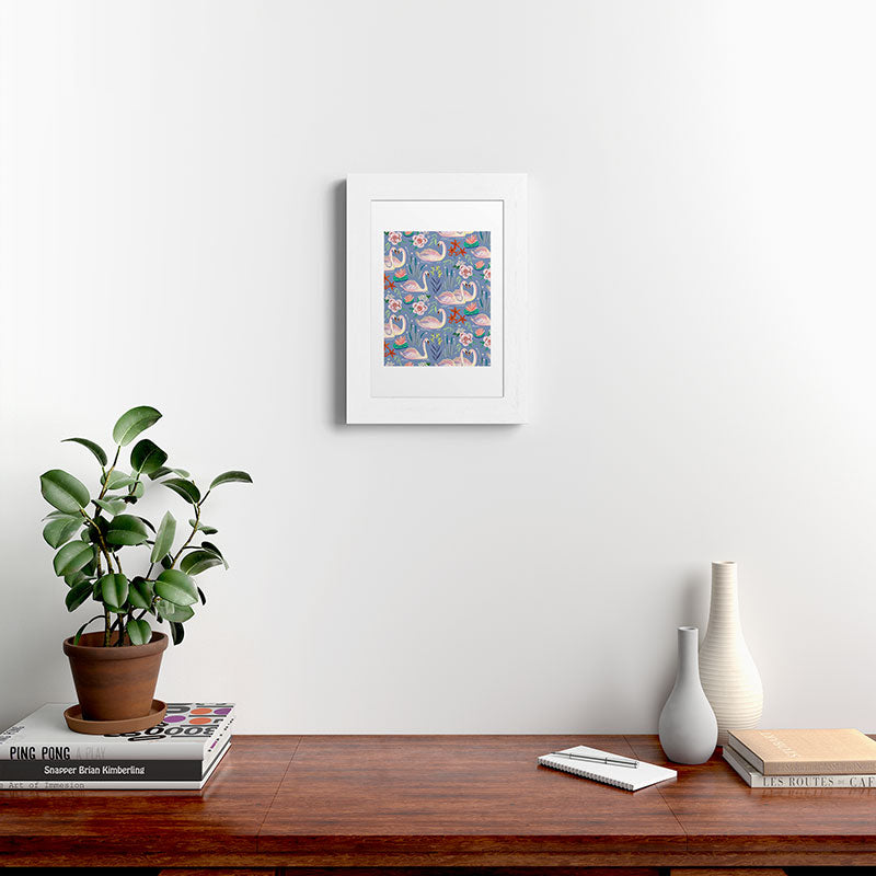 Swan Pattern Framed Art Print Gallery Image 72