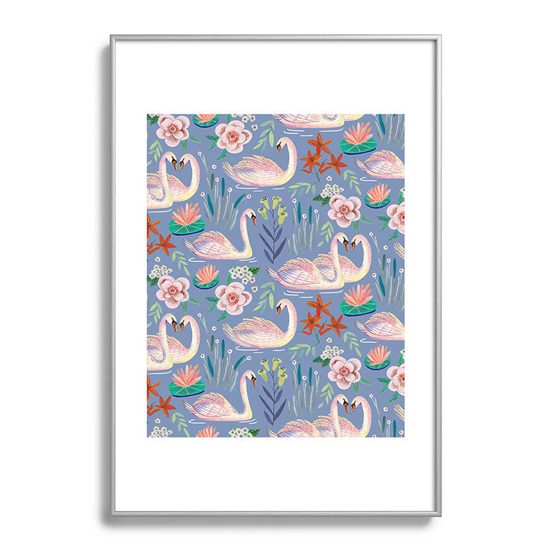 Swan Pattern Framed Art Print Gallery Image 132
