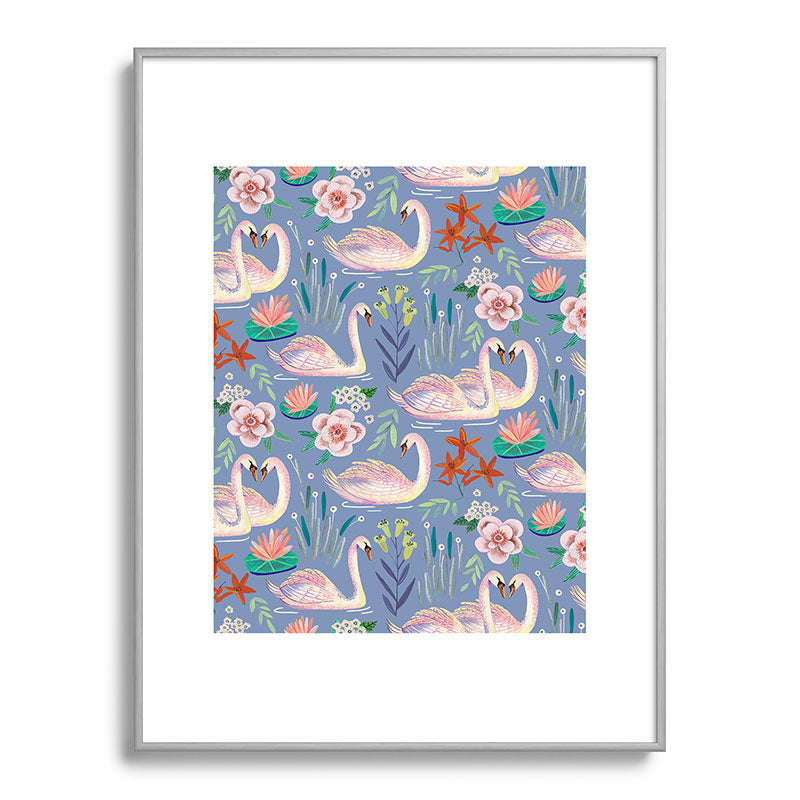 Swan Pattern Framed Art Print Gallery Image 134