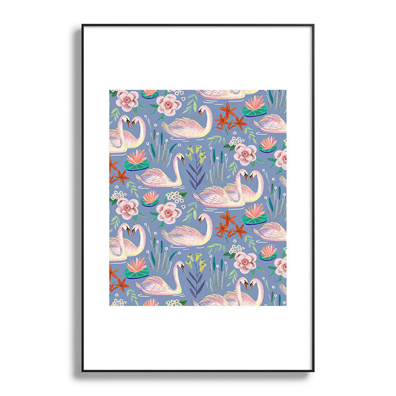 Swan Pattern Framed Art Print Gallery Image 117