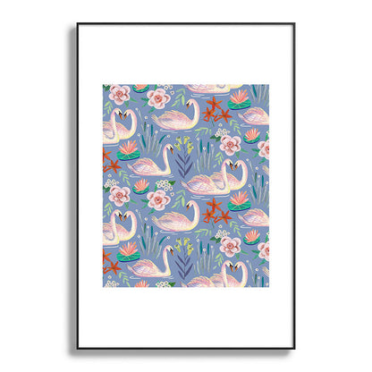 Swan Pattern Framed Art Print Gallery Image 117