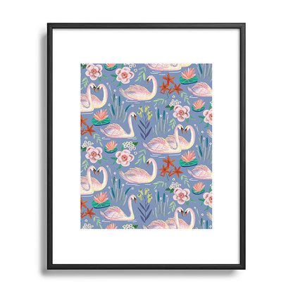 Swan Pattern Framed Art Print Gallery Image 111