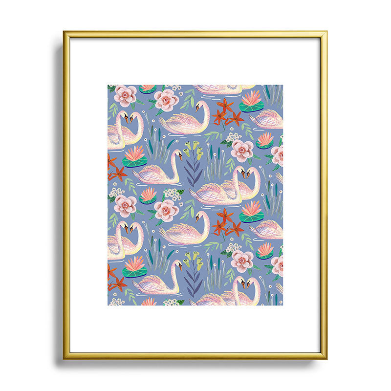 Swan Pattern Framed Art Print Gallery Image 121