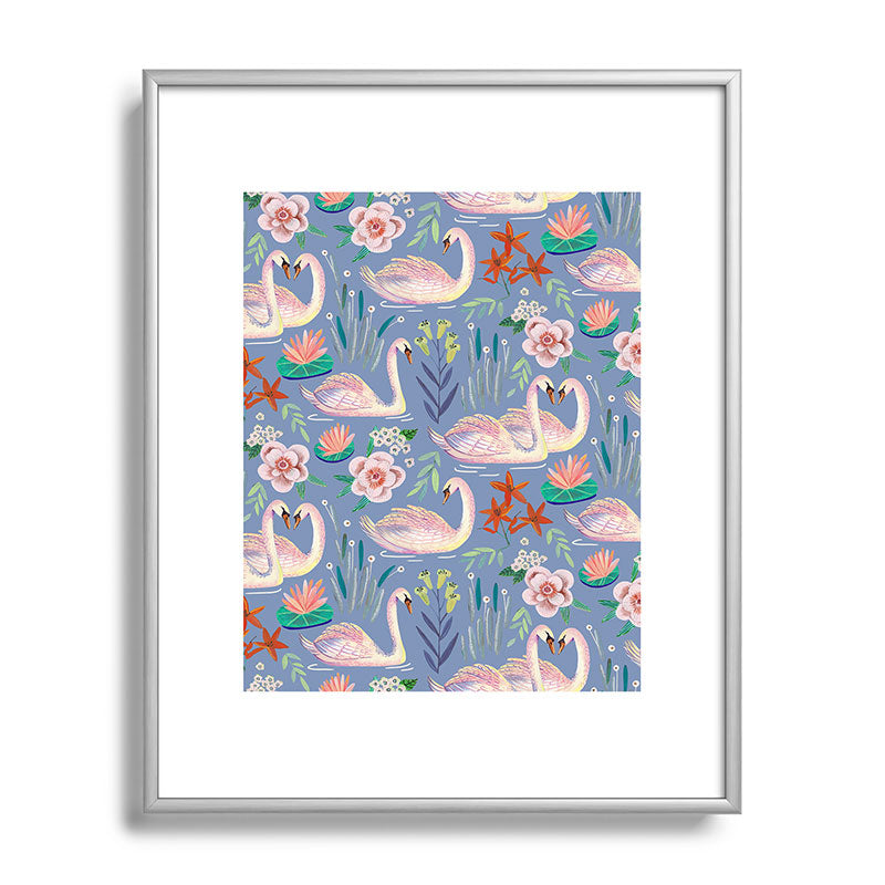 Swan Pattern Framed Art Print Gallery Image 129