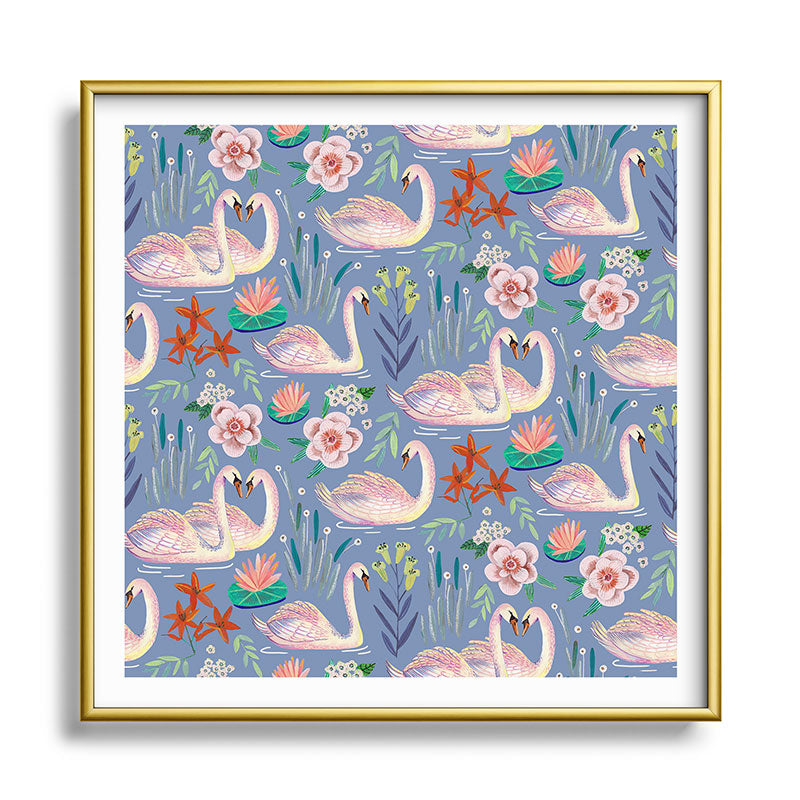 Swan Pattern Framed Art Print Gallery Image 133