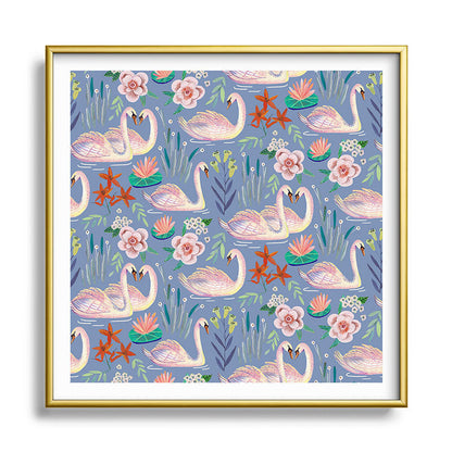 Swan Pattern Framed Art Print Gallery Image 133