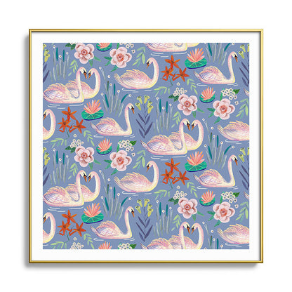 Swan Pattern Framed Art Print Gallery Image 136