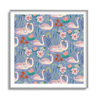 Swan Pattern Framed Art Print Gallery Image 141