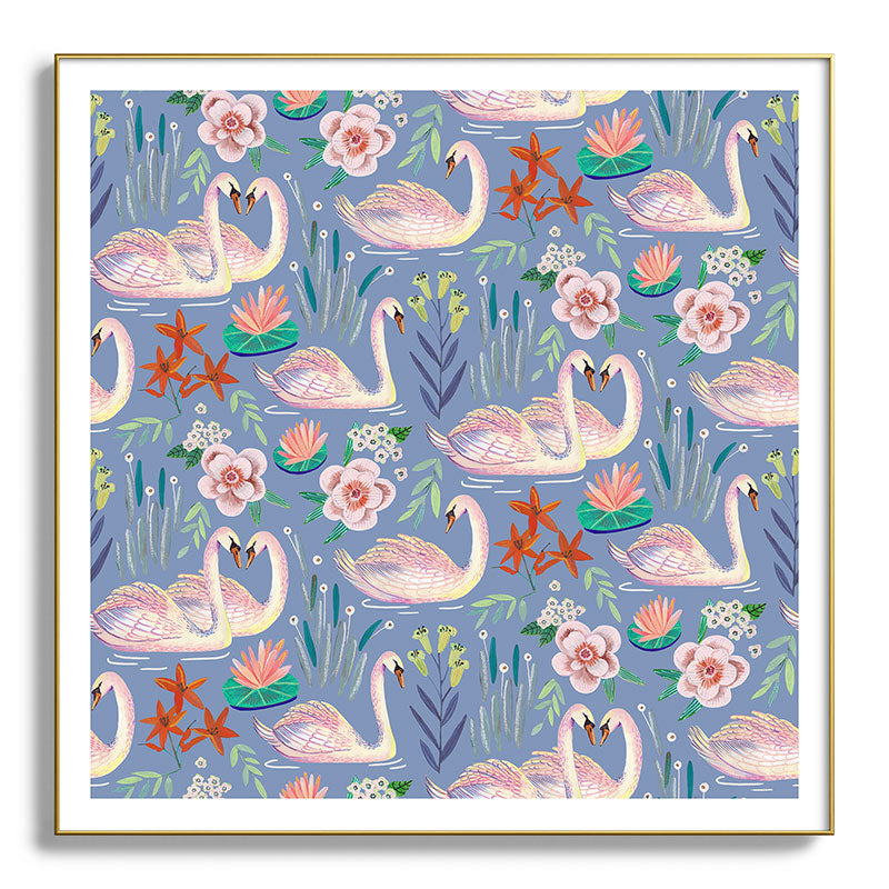 Swan Pattern Framed Art Print Gallery Image 139