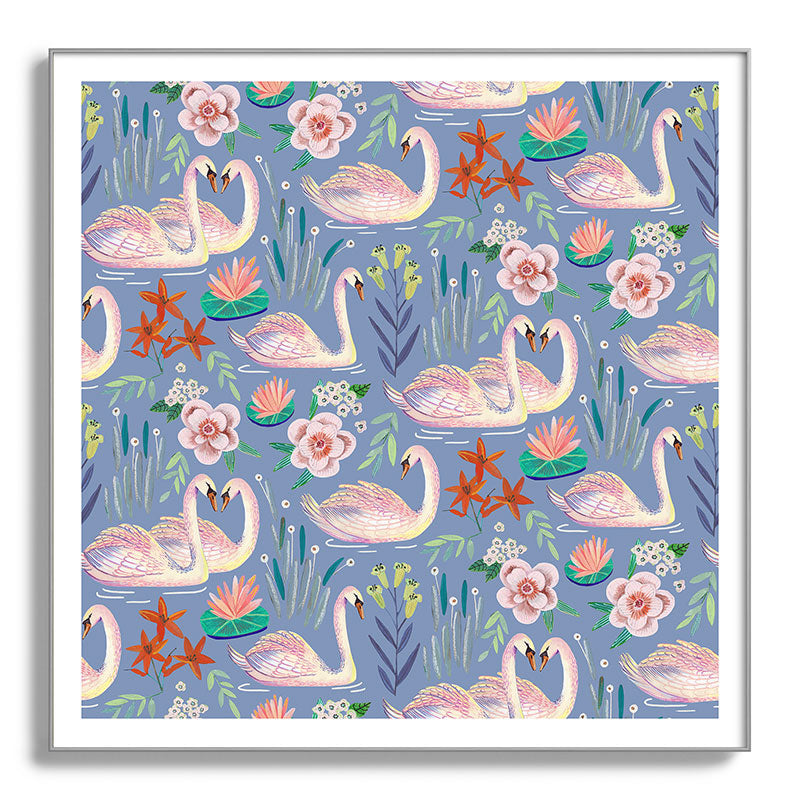Swan Pattern Framed Art Print Gallery Image 142