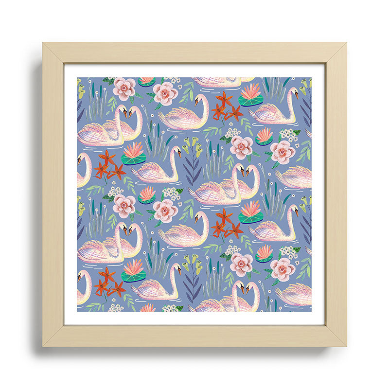 Swan Pattern Framed Art Print Gallery Image 24