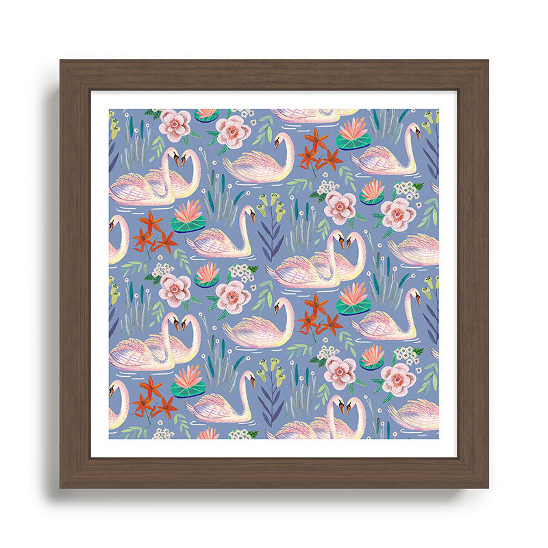 Swan Pattern Framed Art Print Gallery Image 13
