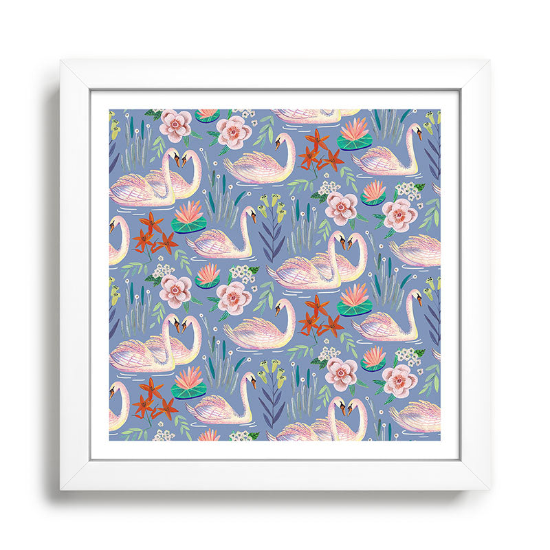 Swan Pattern Framed Art Print Gallery Image 35