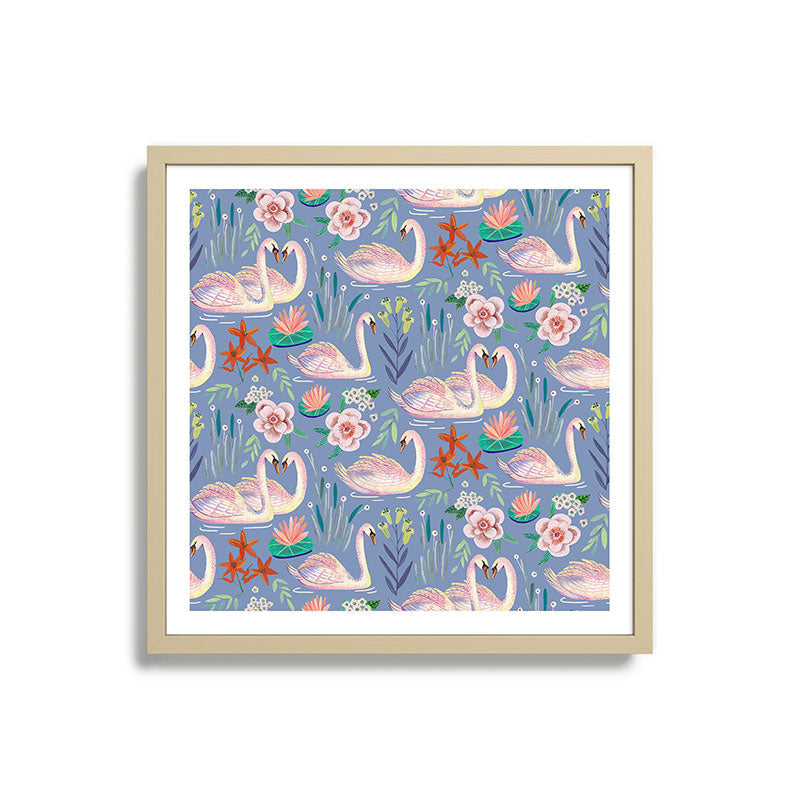 Swan Pattern Framed Art Print Gallery Image 27