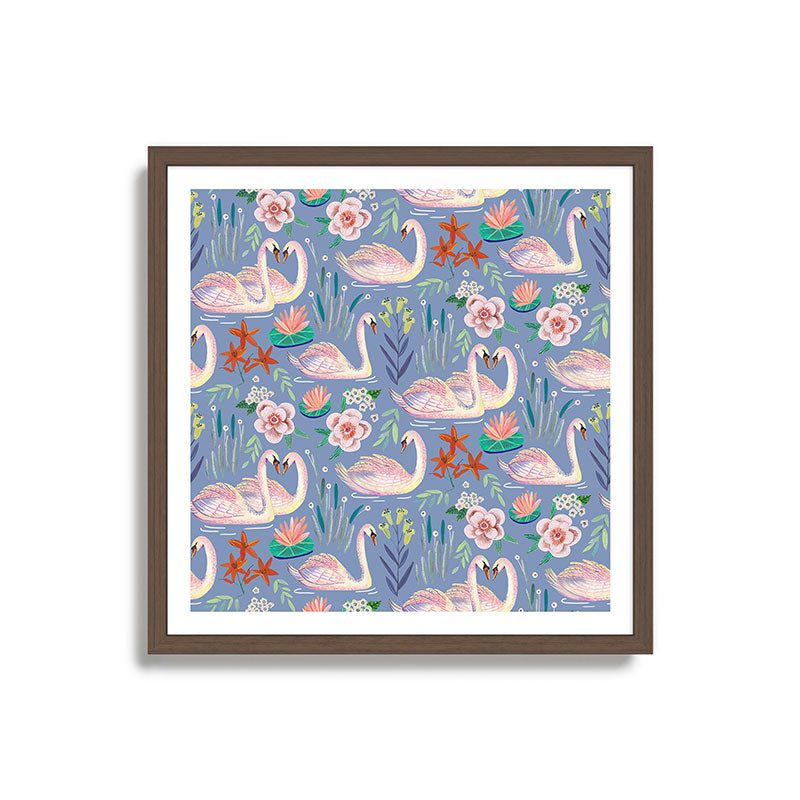 Swan Pattern Framed Art Print Gallery Image 17